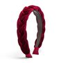 Red velvet braided headband